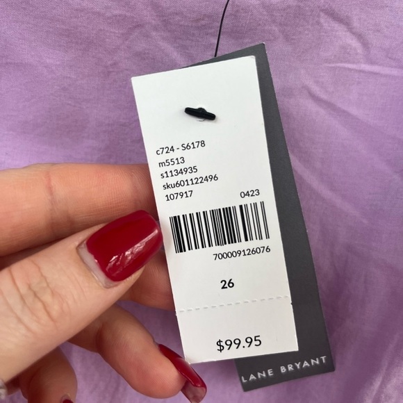 NWT Women's Lane Bryant Perfect Flutter Sleeve Dress W Eyelet Lace Sz 26 - Picture 5 of 10